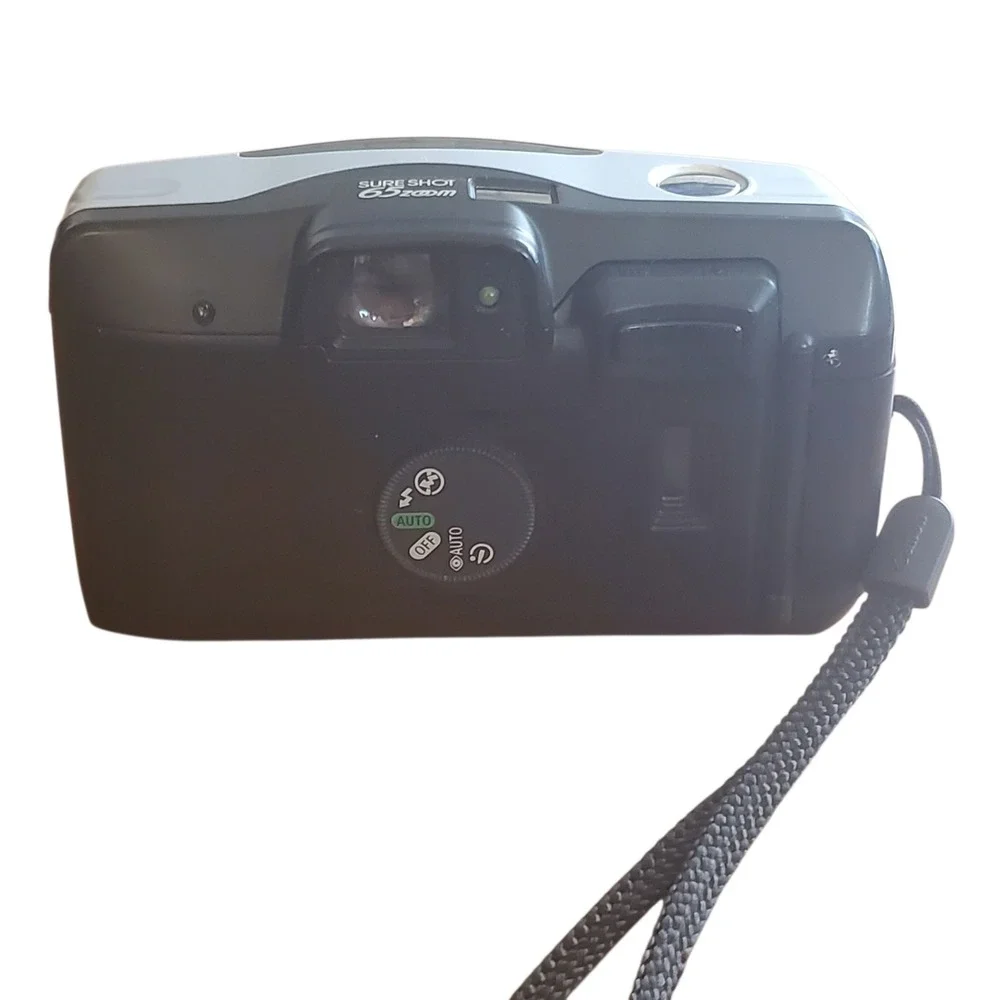 Canon Sure Shot 65 Zoom 35mm Film Camera Silver 38-65mm Lens with Strap WORKS - Picture 7 of 13